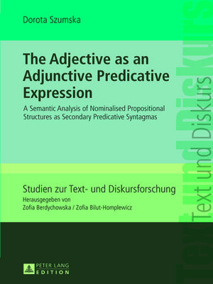 cover image of The Adjective as an Adjunctive Predicative Expression
